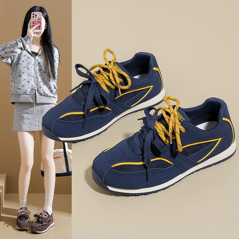 

2025 г., женская повседневная обувь высокого качества на плоской подошве, женские лоферы на плоской подошве с острым носком, новинка, женские кроссовки на платформе, безопасная прогулочная обувь