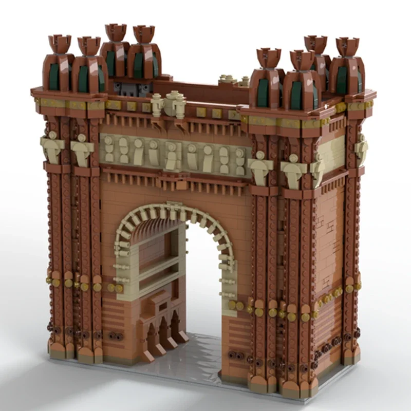 Stad Straat Uitzicht Model Moc Gebouw Bakstenen Barcelona Monument Technologie Modulaire Blokken Geschenken Kerst Speelgoed Diy Sets Assemblage