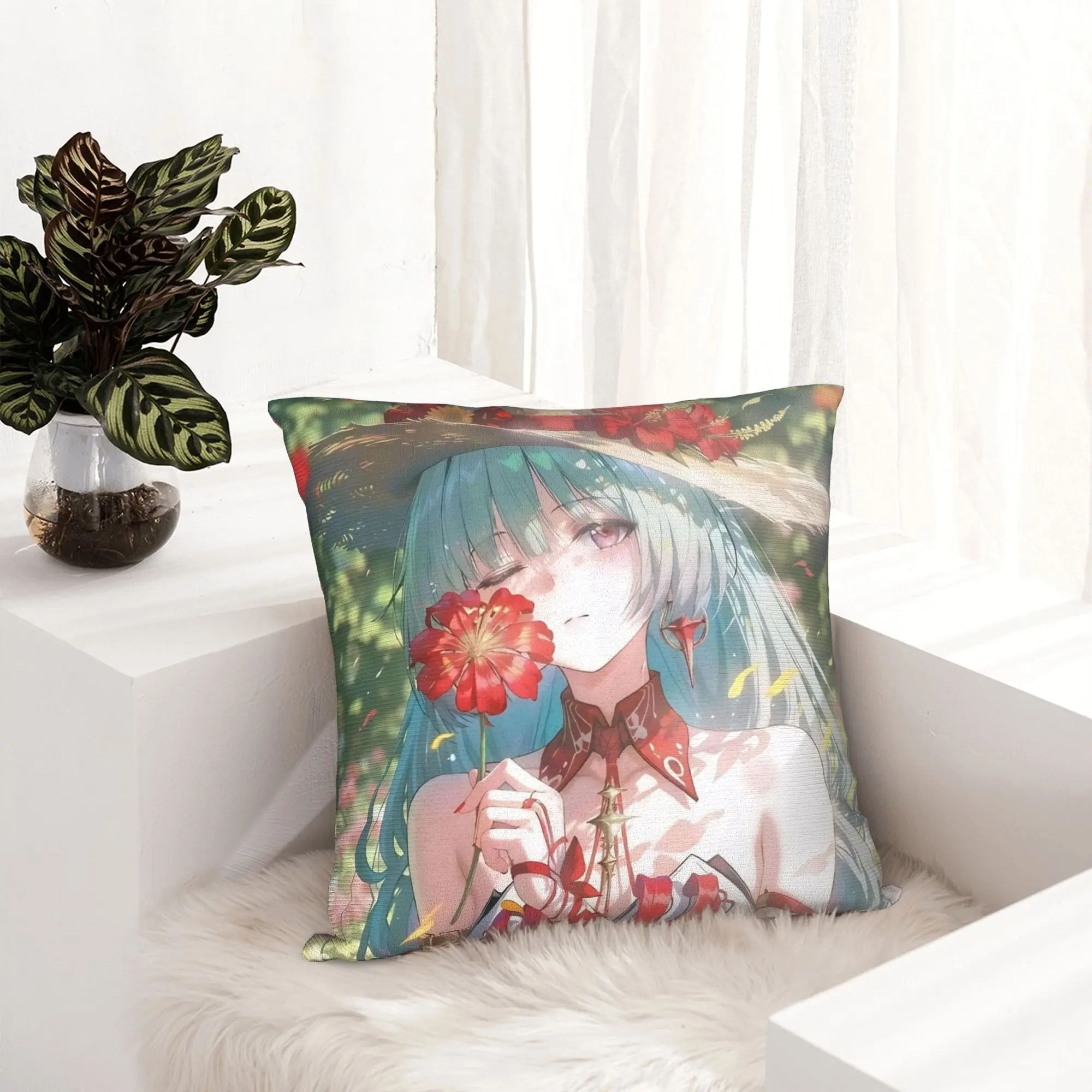 Phrolova Wuthering Waves Pillowcase Double-sided Printing Cushion Cover Decorative  Pillow Case Cover Sofa Drop Shipping 18''