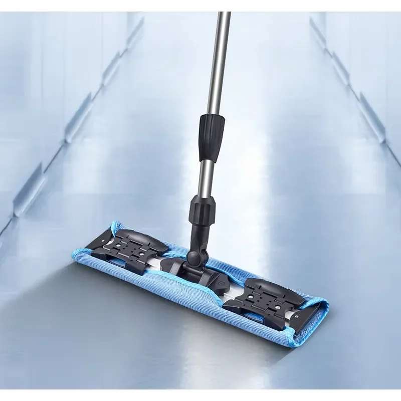 Portable Hands Free Telescopic Handle Steel Self Squeezing Microfiber Mop for Floor Dust Removal Clean Room Cleaning Tool