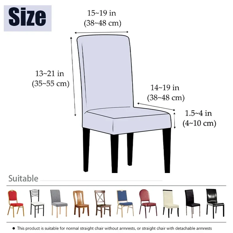 Funda elástica a prueba de salpicaduras para silla, cubierta de asiento ligera y transpirable para oficina, cocina y comedor, no 100% impermeable, 1