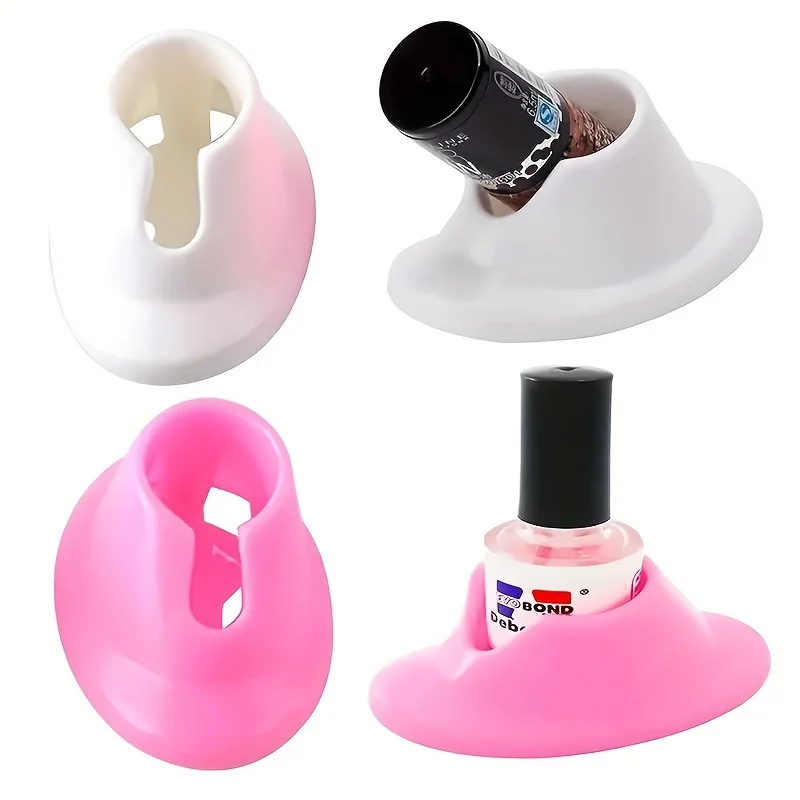 Nail Polish Bottle Rack Nail Polish Bracket Soft Rubber Nail Polish Bottle Rack Polishing Bracket Unable to Open and Non-Pointed