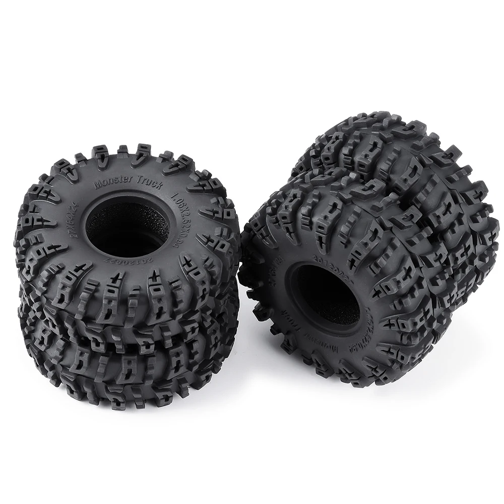 YEAHRUN 4 pezzi 1.1 "pneumatici in gomma 64 mm pneumatici per ruote morbide per TRX4M 1/18 RC Crawler Car Upgrade Parts