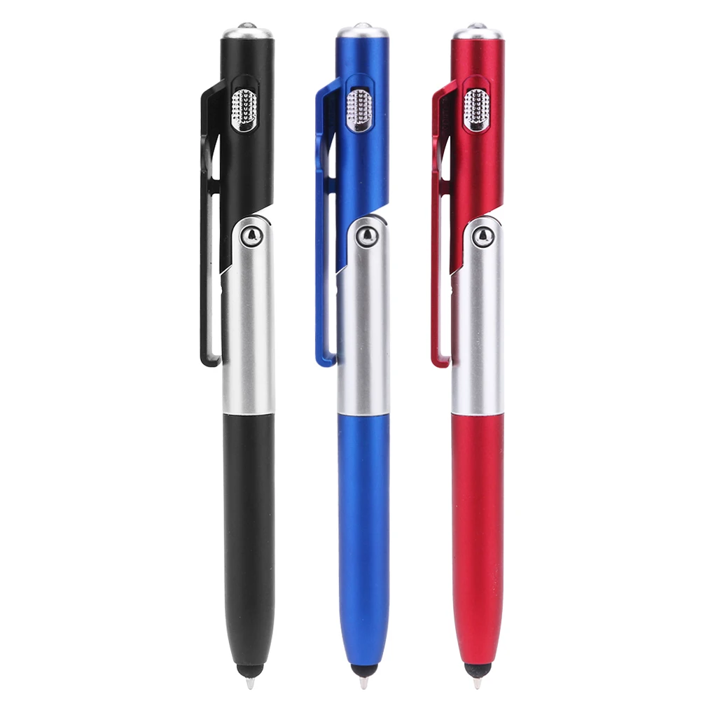 

1pcs 4 in 1 Ballpoint Pen with Folding Phone Holder Ball Point Pen Black Ink Pen for School Office Teachers