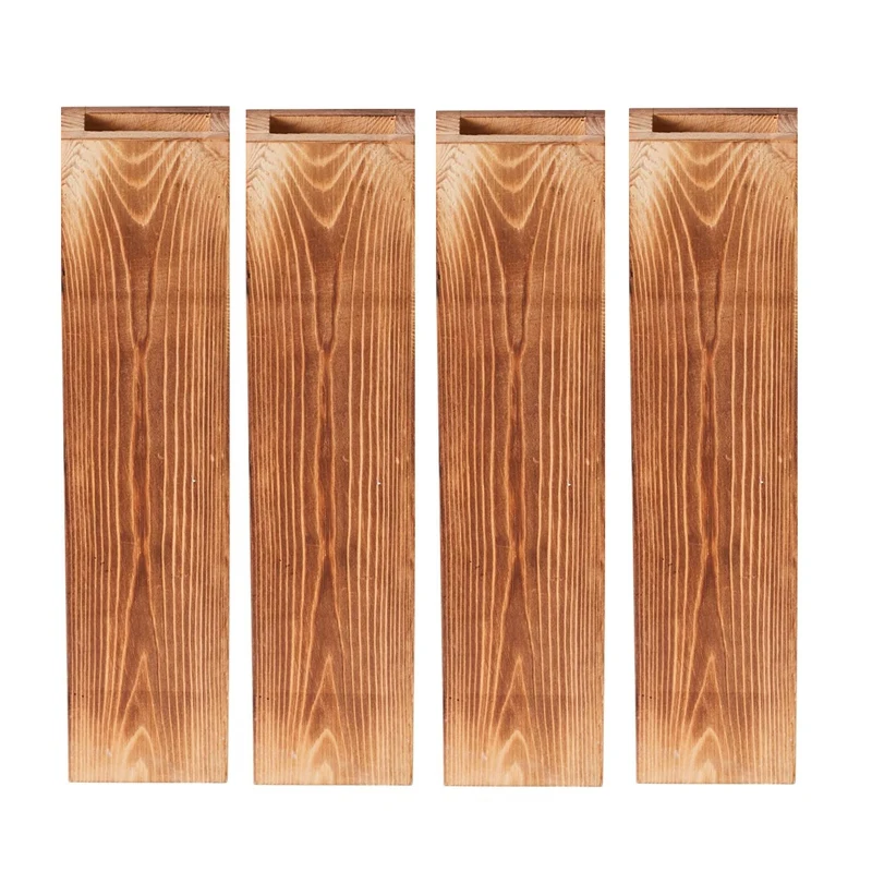 

4 Pack Farmhouse Wooden Pocket Wall Vases Wood Wall Decor For Bedroom Living Room