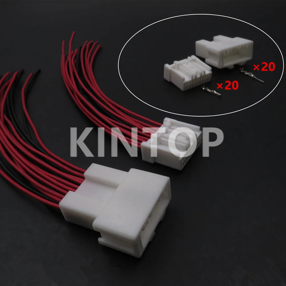 

1 Set 20 Pins Car Replacement Socket Auto Parts AC Assembly Automobile Male Female Unsealed Wire Plug 6098-4589 6098-4595