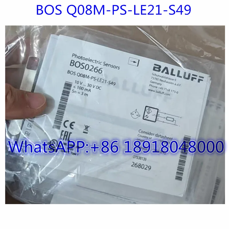 

Brand New BOS Q08M-PS-LE21-S49 Photoelectric Sensor BOS0266 Fast Shipping