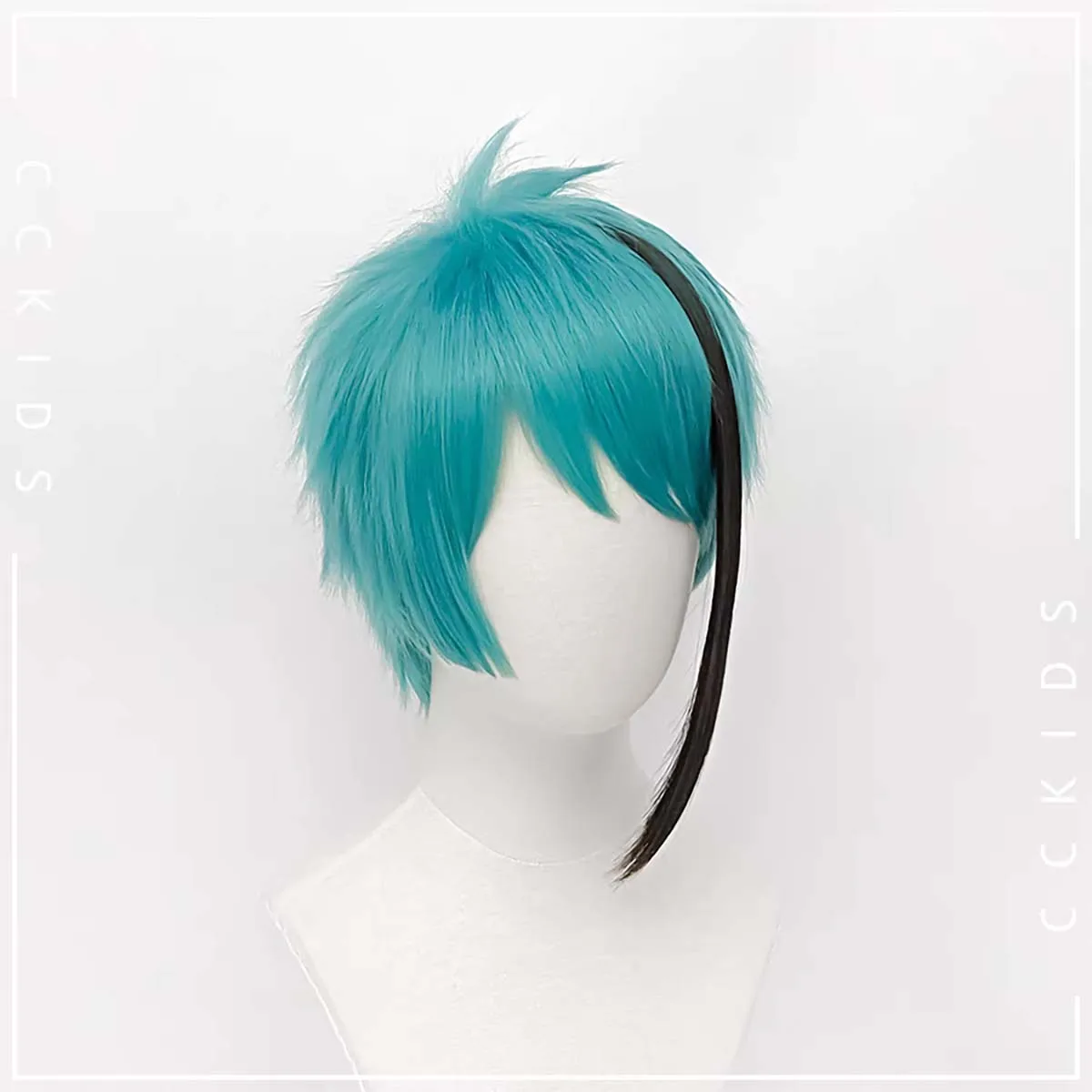Game Twisted Wonderland Floyd Leech Blue Black Mixed Cosplay Wig For Men
