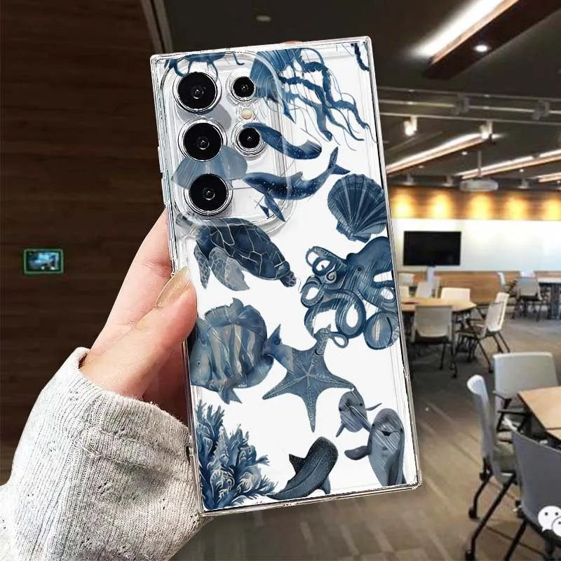

Cartoon Turtle Anime For Samsung Galaxy S26 S25 S24 S23 S22 S21 S20 S10 Lite FE Edge TPU 5G Transparent Phone Case