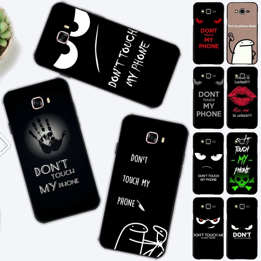 Não toque no meu telefone capa de telefone para samsung j 7 plus 7core j7 neo j6 plus prime j6 j4 j5 capa móvel