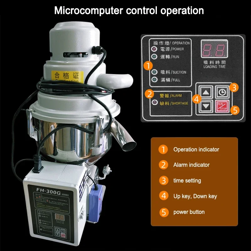 Power Tools New 300G Injection Molding Machine 220V Hopper Loader Auto Feeder Automatic Plastic Particle Vacuum Feeding Machine