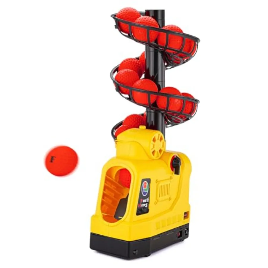 Baseball Pickleball Tennis Cricket toss machine for outdoor training 681TPCBH with auto oscillation 4 distance gears adjustable