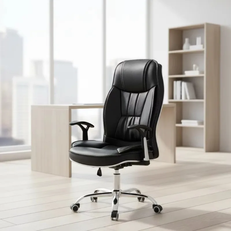 Metal Base boss Reclining Swivel Chair Executive Leather Ergonomic Office Chair