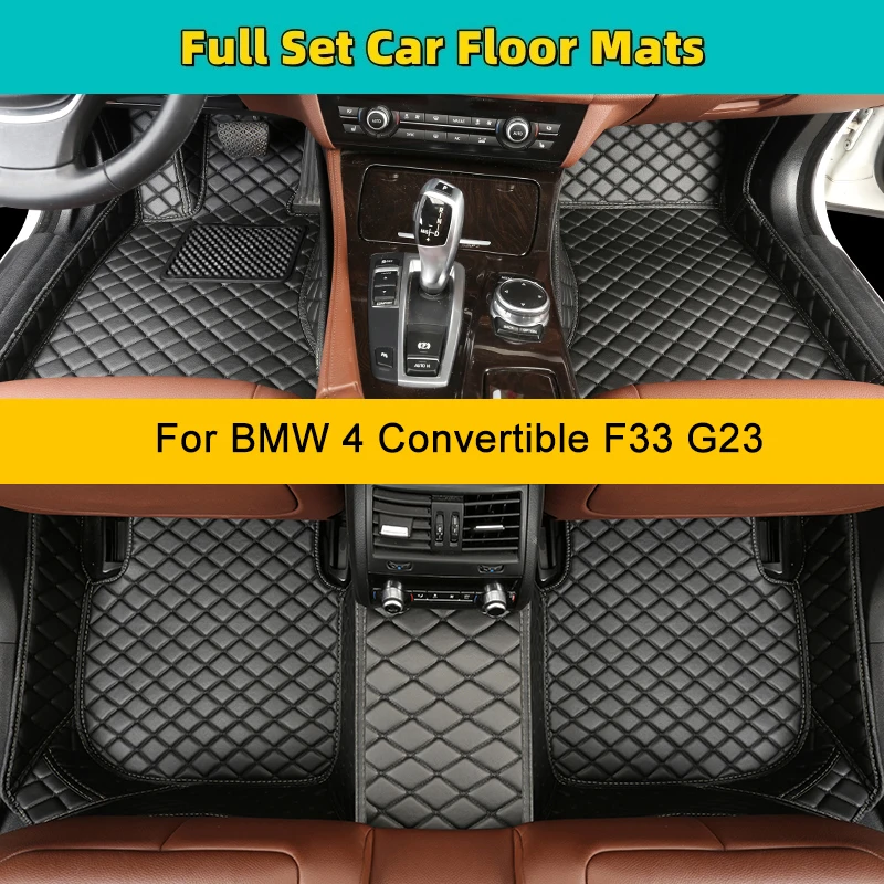 

Коврики автомобильные под заказ, кожаные Коврики для BMW 4 Convertible F33 G23 2013-2023