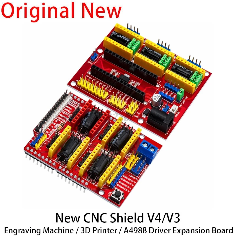 New CNC Shield V4 shield v3 Engraving Machine / 3D Printer / A4988 Driver Expansion Board for arduino Diy Kit