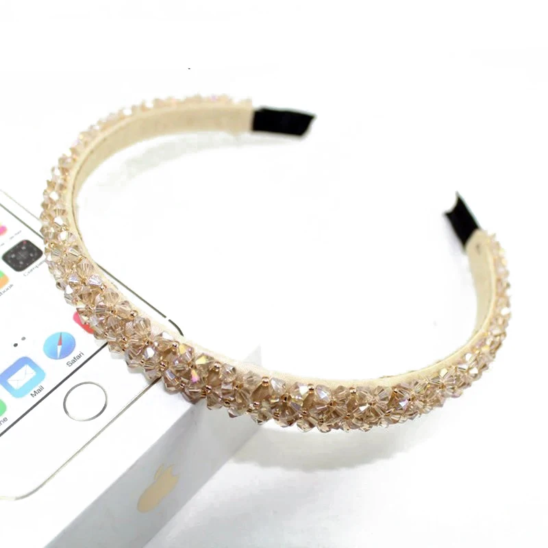 Handmade Shiny Full Crystal Beaded Headbands Stone Hairbands For Women Girls Hair Jewelry