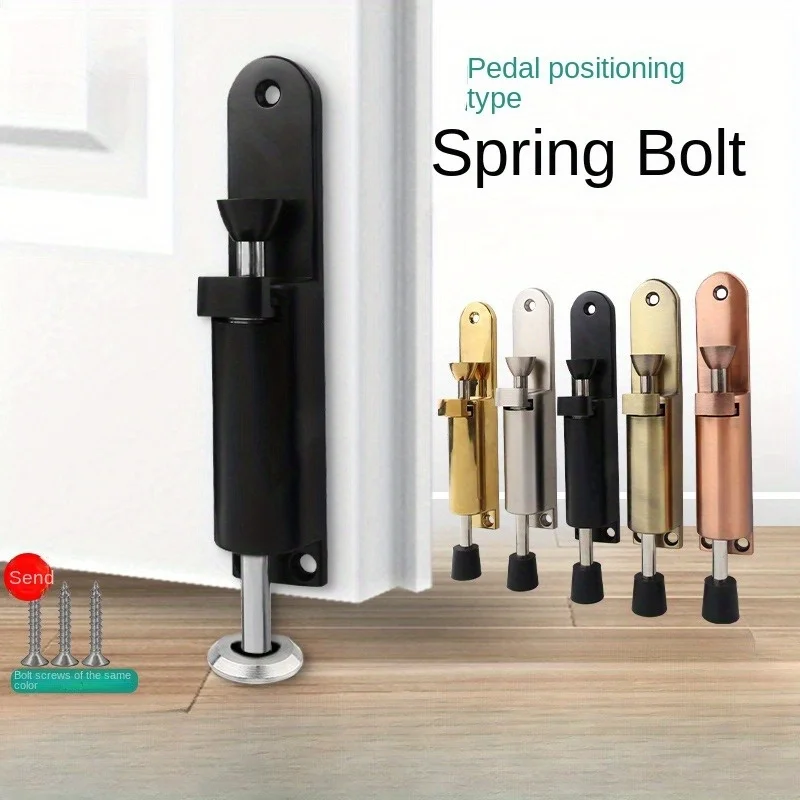 

4Pcs Stainless Steel Adjustable Telescopic Foot-Operated Lever Door Stops Kickdown Door Holder Door Stop Hardware Door Outdoor