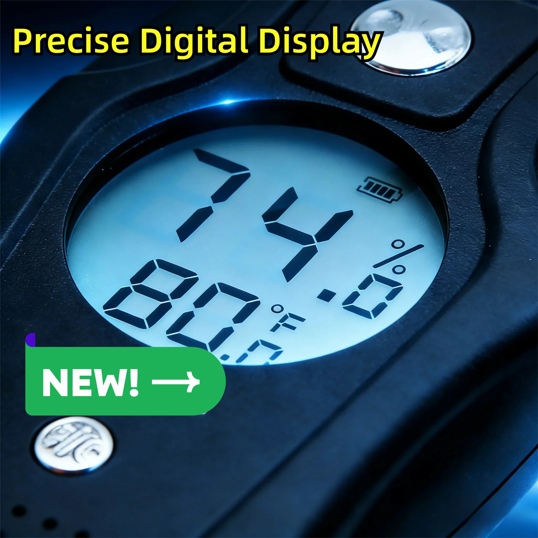 

Professional Cigar Hygrometer Digital Moisture Tester LCD Display Stainless Probe for Cigar Humidor Tobacco Humidity Monitoring