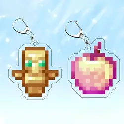 Totem de Imortal Diamante Espada, Olho de Enchanted Golden Apple Keychain, Picareta Modelo Brinquedos, Coletar Chaveiros, 2-10 pcs por conjunto