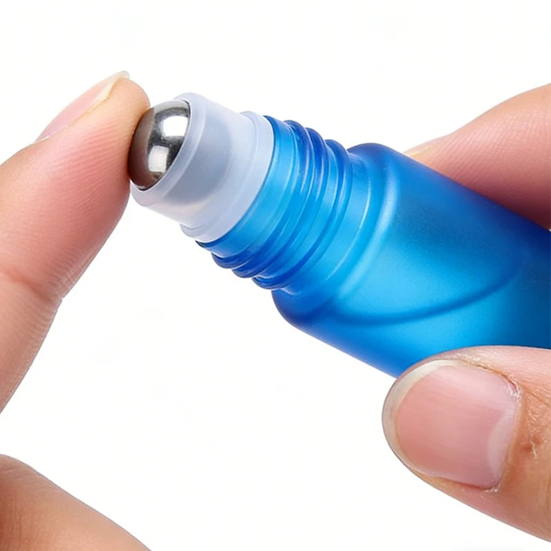 

10 шт. портативных флаконов-роллеров из матового стекла для эфирных масел объемом 5 мл/10 мл с открывалкой и воронками, мини-флаконы для путешествий, для ароматерапии и парфюмерии