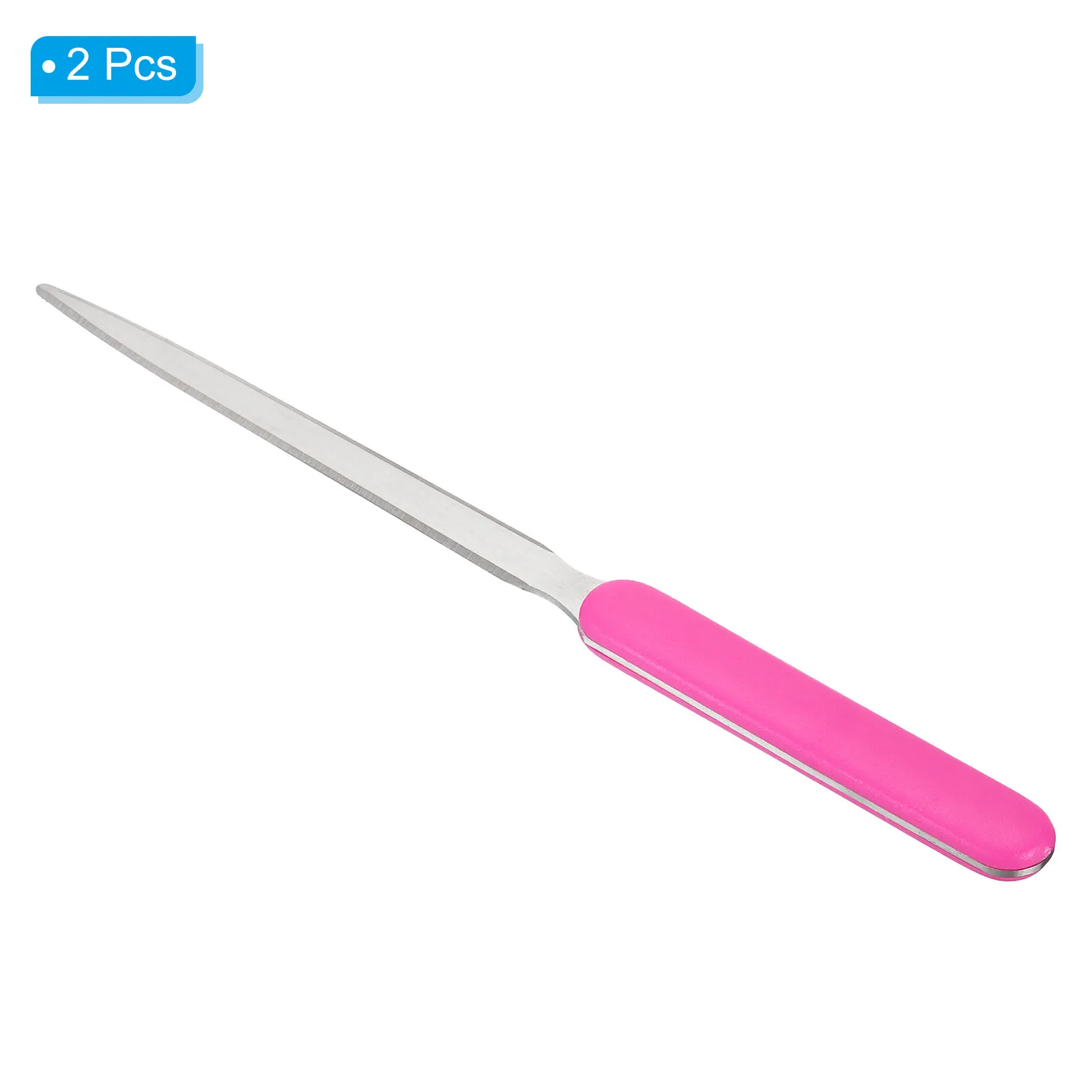 2Pcs Letter Opener Stainless Steel Envelope Lightweight Handle Mail Opener for Box Open Black/Pink