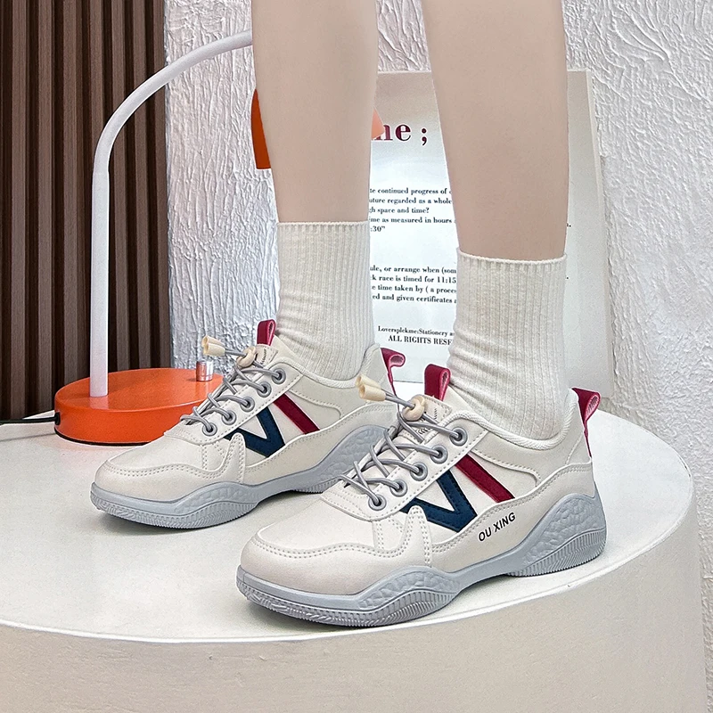 2023 nowe modne buty do tenisa damskie skórzane buty do biegania sportowe damskie codzienne wulkanizowane buty Tenis Feminino koszyk femino Femme