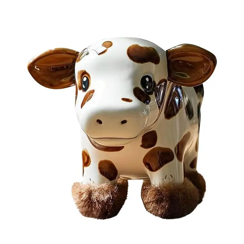 Cow Planter Pot Animal Shaped Highland Cow Planter Pot 4 inch Balcony Decoration Supplies Successes Plants Flowerpot Resin Cute
