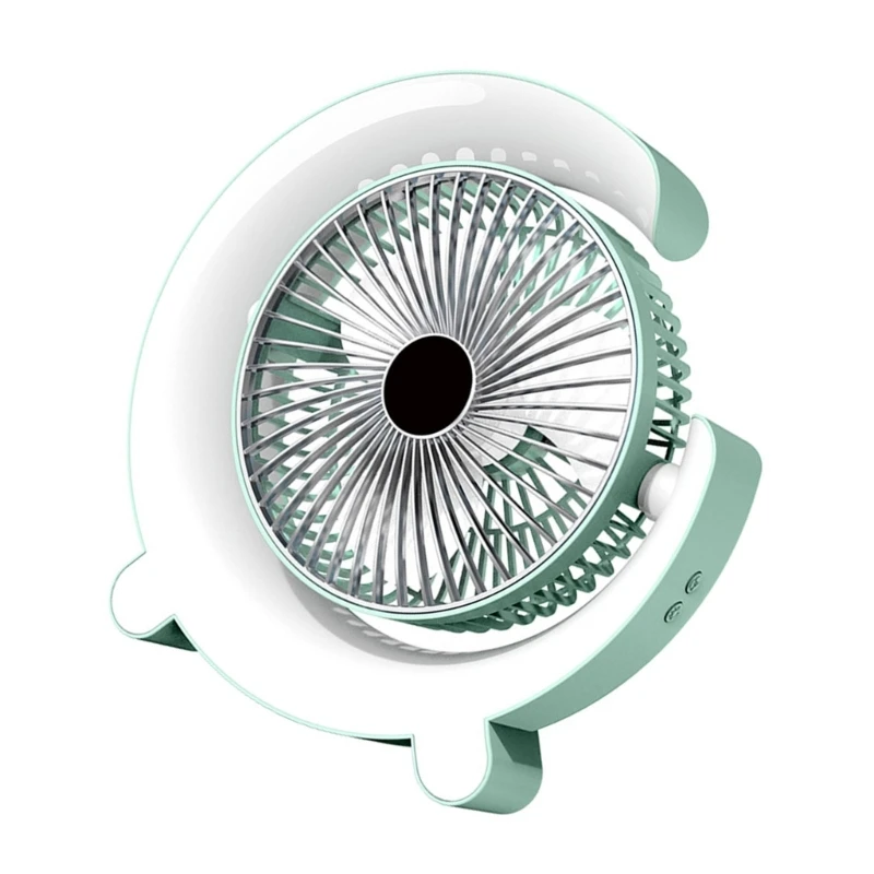Маленький охлаждающий вентилятор с красочной подсветкой, настольный вентилятор, небольшой настольный вентилятор для спальни,