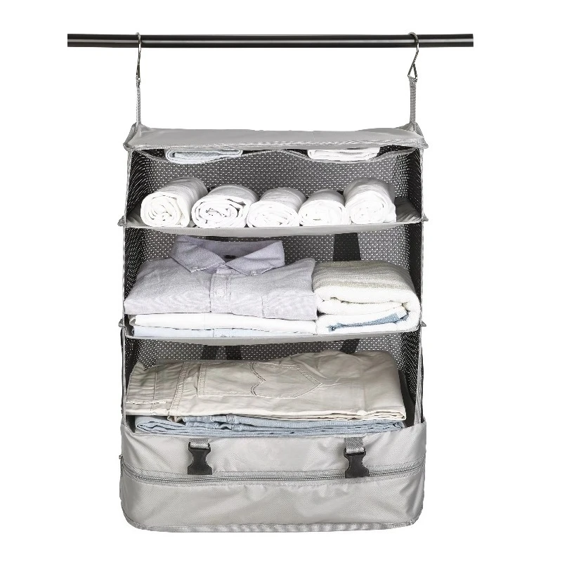 

Eco-friendly fabric hanger closet storage box home storage travel hanging mobile closet