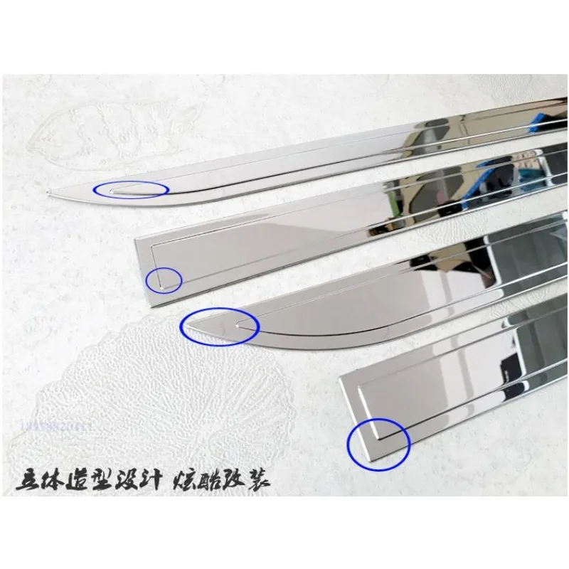 For Nissan Qashqai 2014 2015 2016 2017 - 2019 J11 Chrome Body Molding Door Side Line Trim Cover Surround Styling Guard Garnish