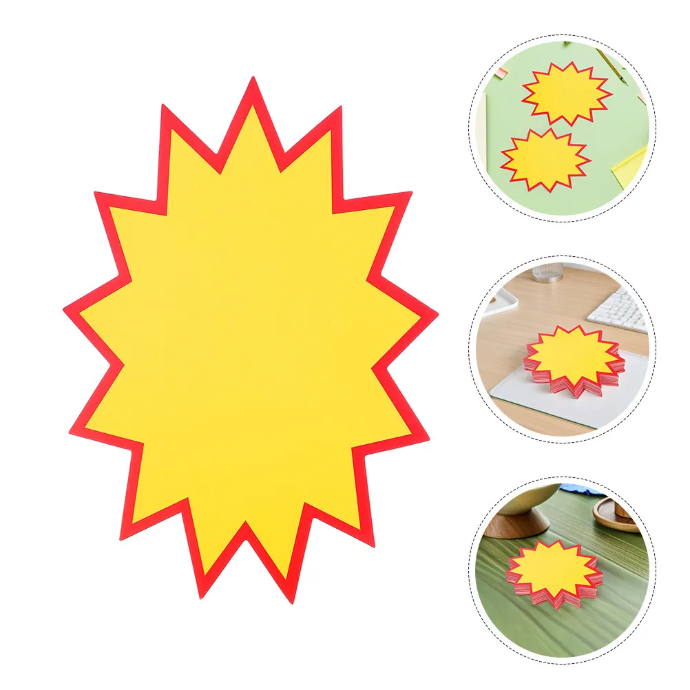 

300Pcs Star Burst Price Tags Blank Retail Sale Signs for Supermarkets Malls Garage Sales Bulletin Boards Event Pricing Display