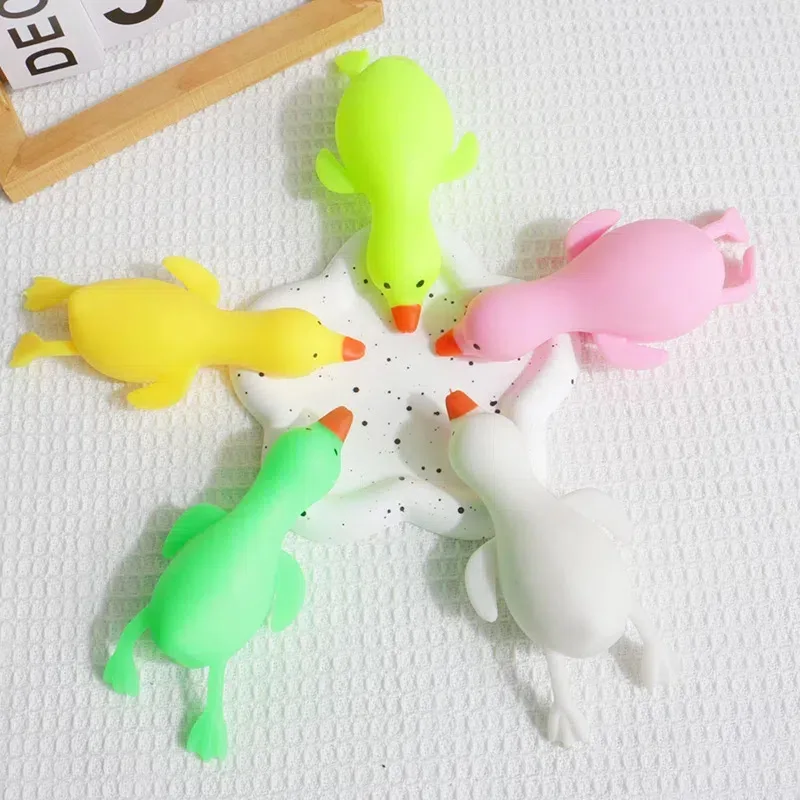 Squishy Antistress Enten-Fidget-Spielzeug, niedliche Gänse-Tier-Stressabbau-Spielzeuge für Kinder und Erwachsene, dehnbare Entspannungsspielzeuge, bestes Geschenk für Freunde