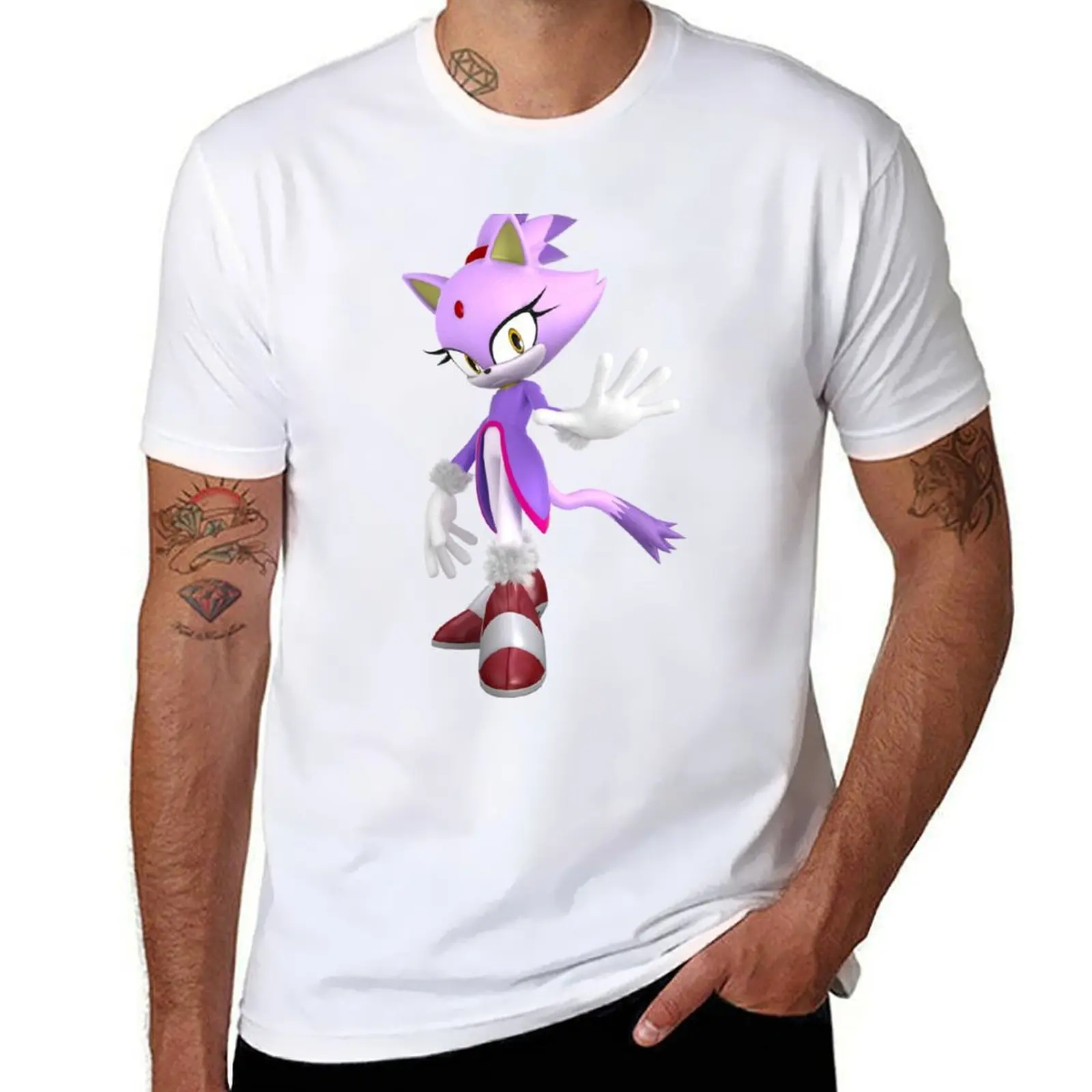 

Blaze Cat For Kids T-Shirt man t shirt heavy cotton g man t shirts for men T-Shirt
