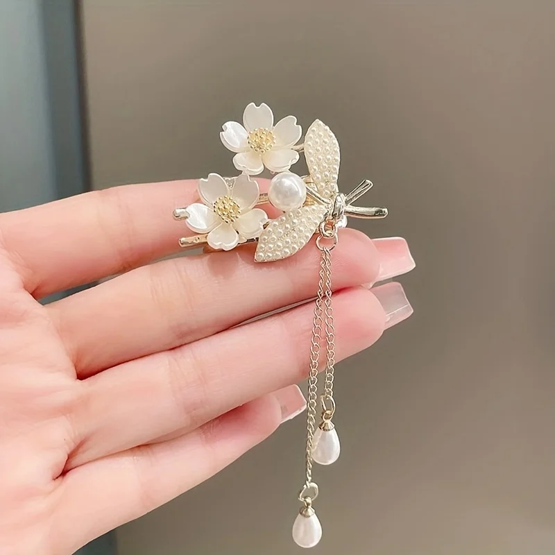 1pc elegant Convallaria imitation pearl hair accessories, the best choice of metal for women\'s holiday gifts, women\'s hair acces