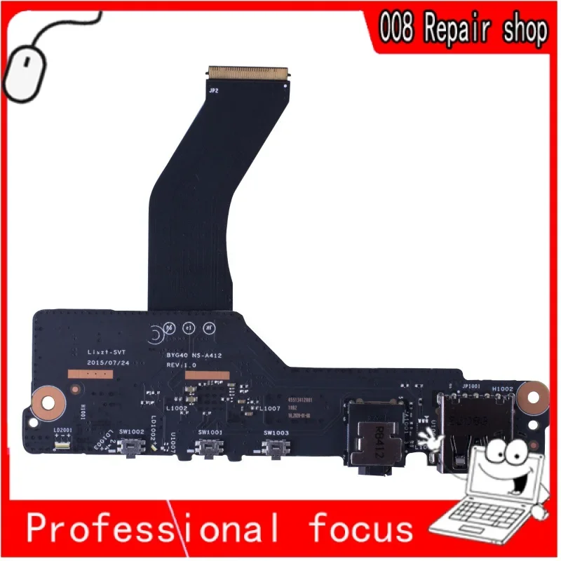 High quality byg40 NS-A412 for Lenovo Yoga 900-13isk laptop USB audio board with cable 100% fully tested free ship48444