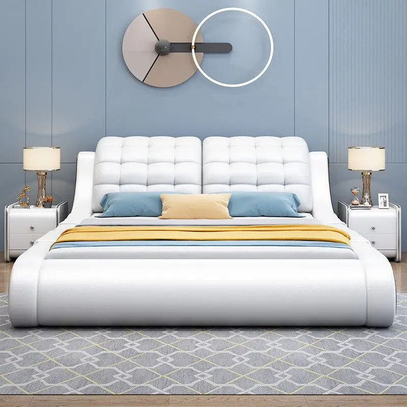 modern minimalist bed 180 x200 high-end light luxury  bed frame comfortable household мебель для спальной bedroom furniture