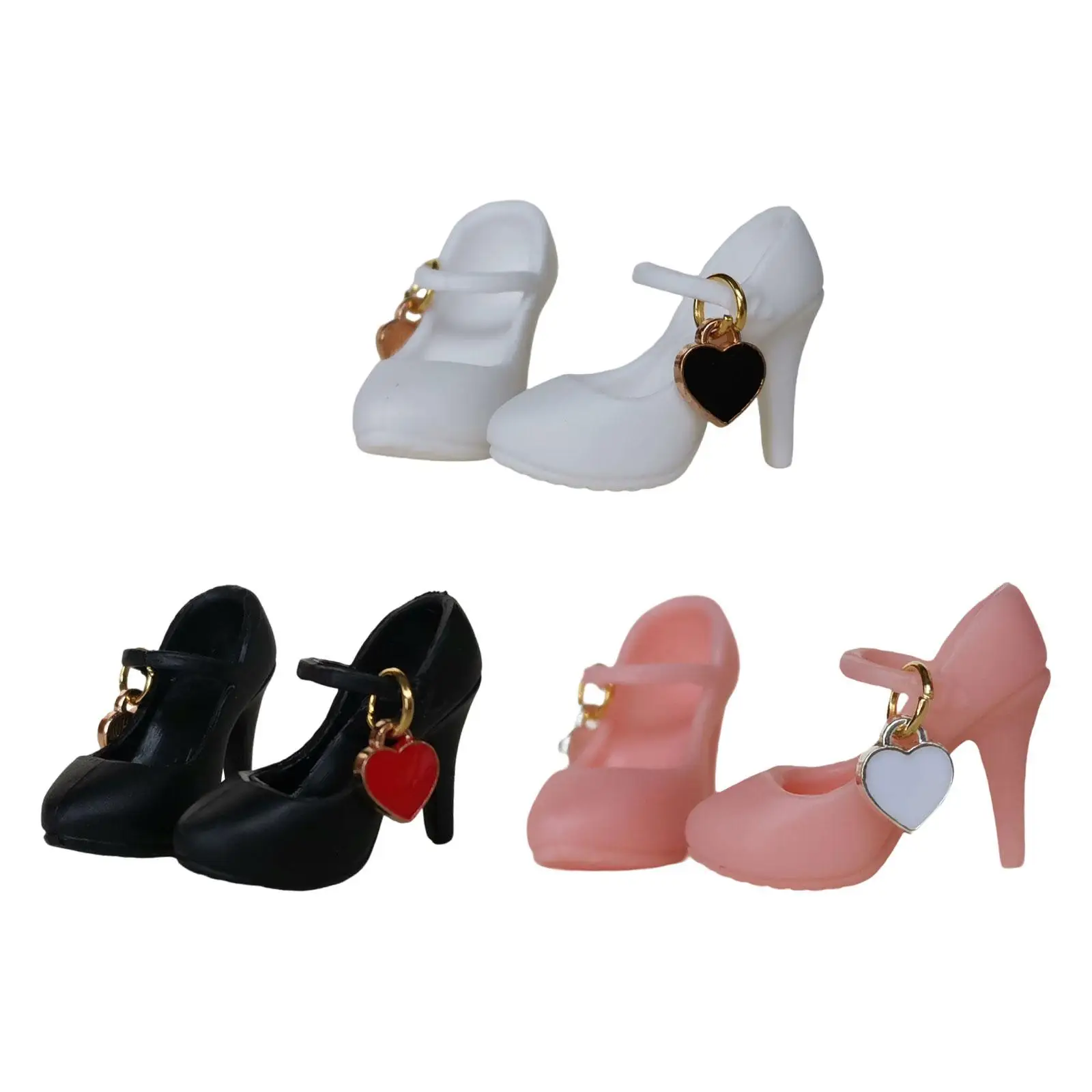 Miniature High Heeled Footwear for Doll Figures 1/6 Scale Accessories