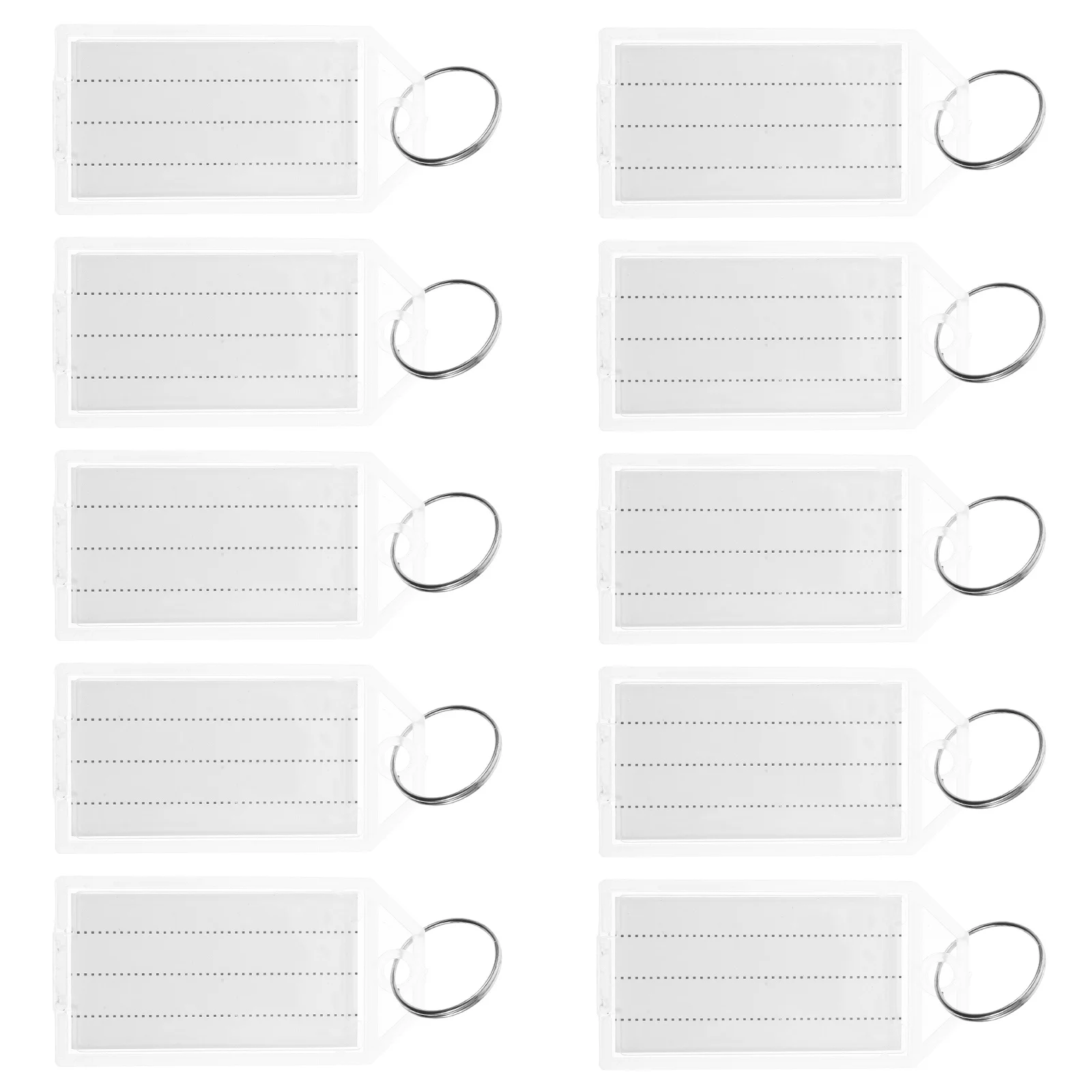 

100pcs Key Tags Luggage Label Blank Plastic Bag Tags Travel Suitcase Id Tag Cruise Baggage Identifier Hanging Ring