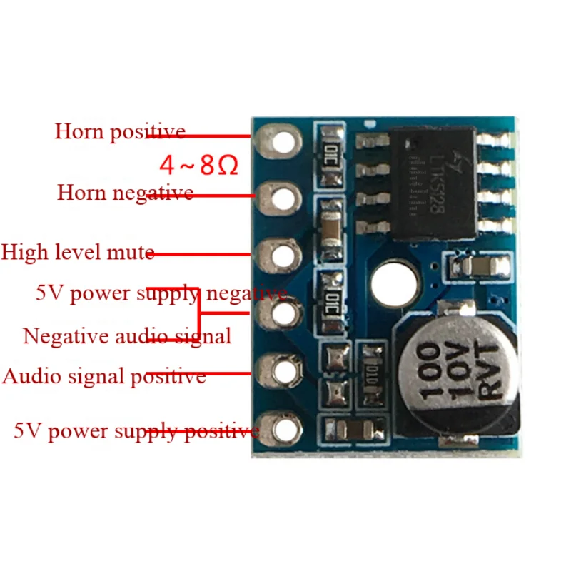 5128 Leistungsverstärkermodul, Klasse AB/Klasse D digitales Leistungsverstärkermodul, 5W Mono-Audio-Leistungsverstärkermodul – Detail 4