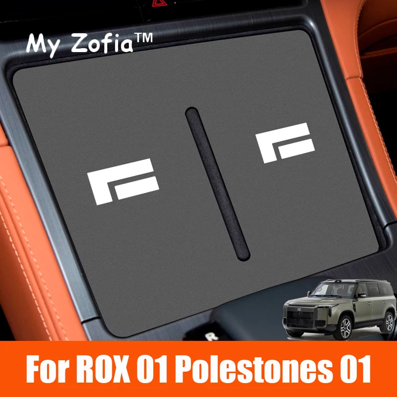 For ROX 01 Polestones 01 Car Door Groove Pad Styling Non-Slip Mat PU Leather  Gate Slot Cup Cushion mat Decoration Accessories