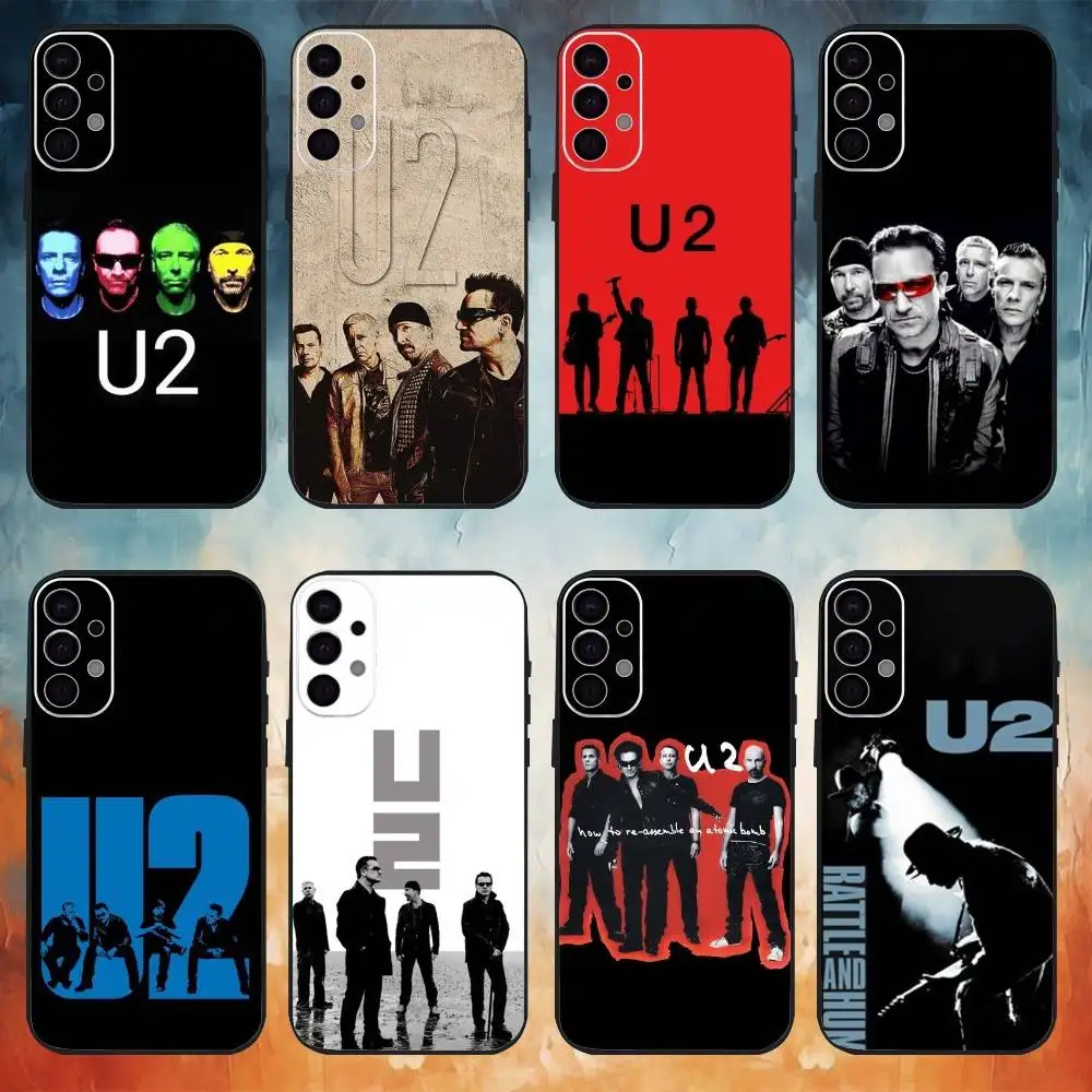 Чехол для телефона U-2 Band с или без тебя для SamsungS25,24,21,22,23,30,Ultra,20,Plus,Fe,Lite,Note,10,9,Soft Black Cover