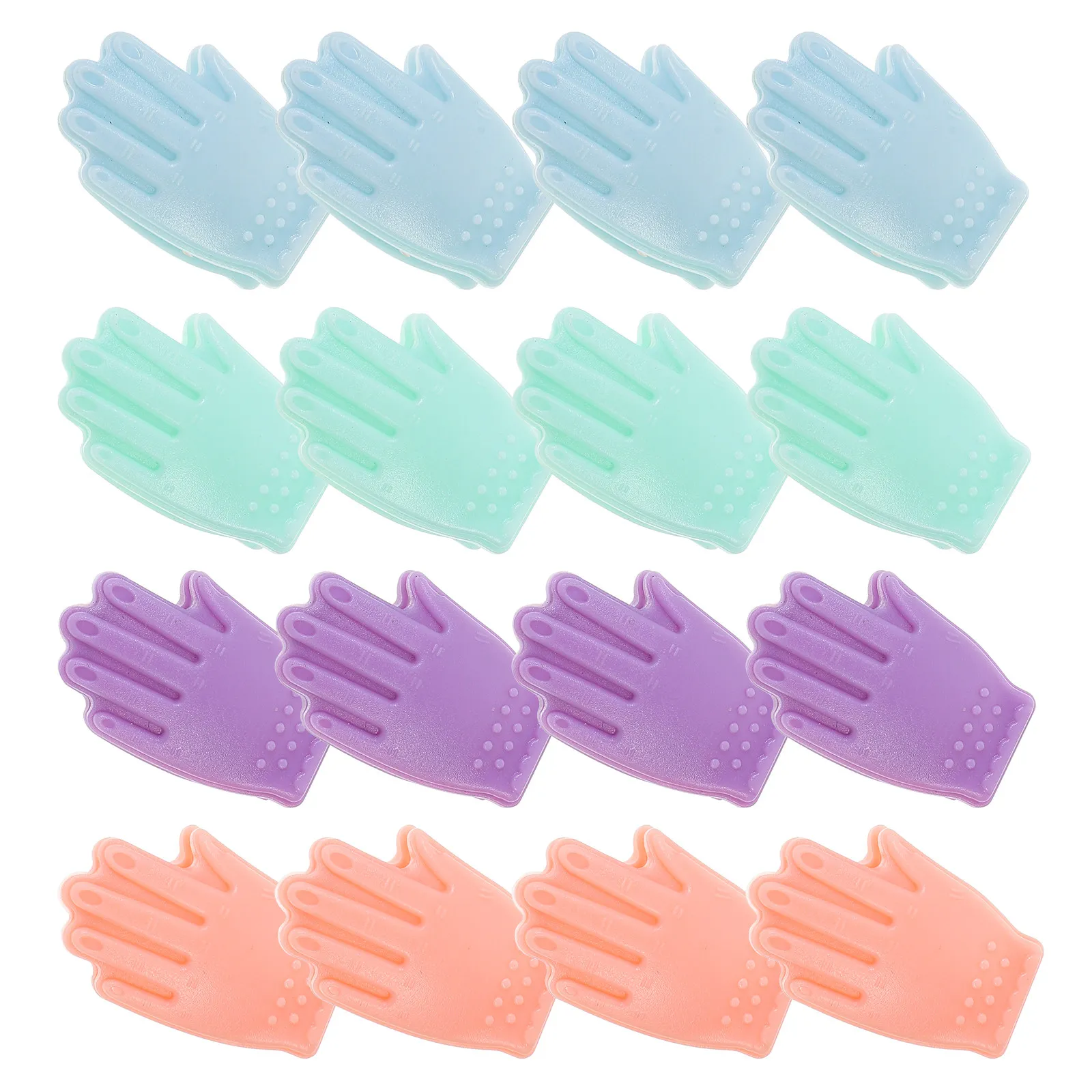 

16Pcs Cartoon Binder Clips Small Plastic Hand Shape Document Clips Office Supplies Paper Clamps Strong Hold Office Paper Clip