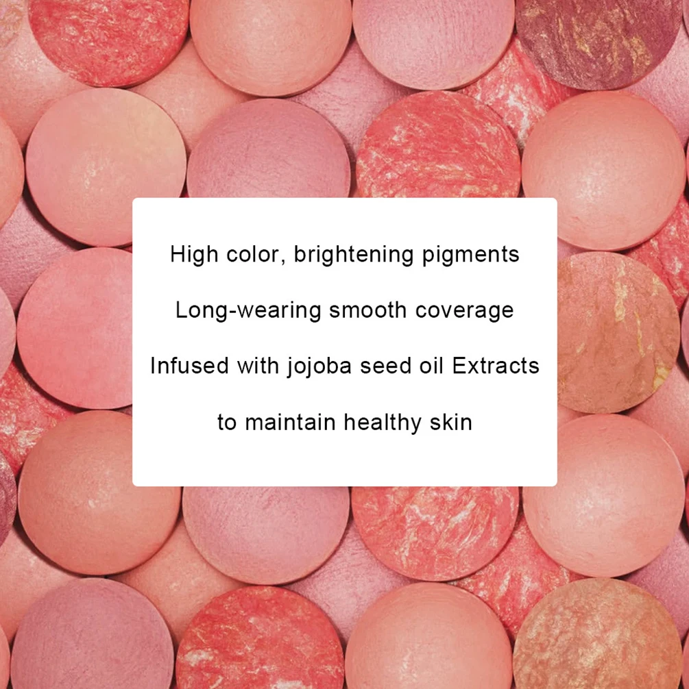 12 لون العلامة الخاصة أحمر الخدود مسحوق شعار مخصص مختلط اللون ماتي بيرليسسينت خبز أحمر الخدود مقاوم للماء الصباغ الخد ماكياج الوجه #3