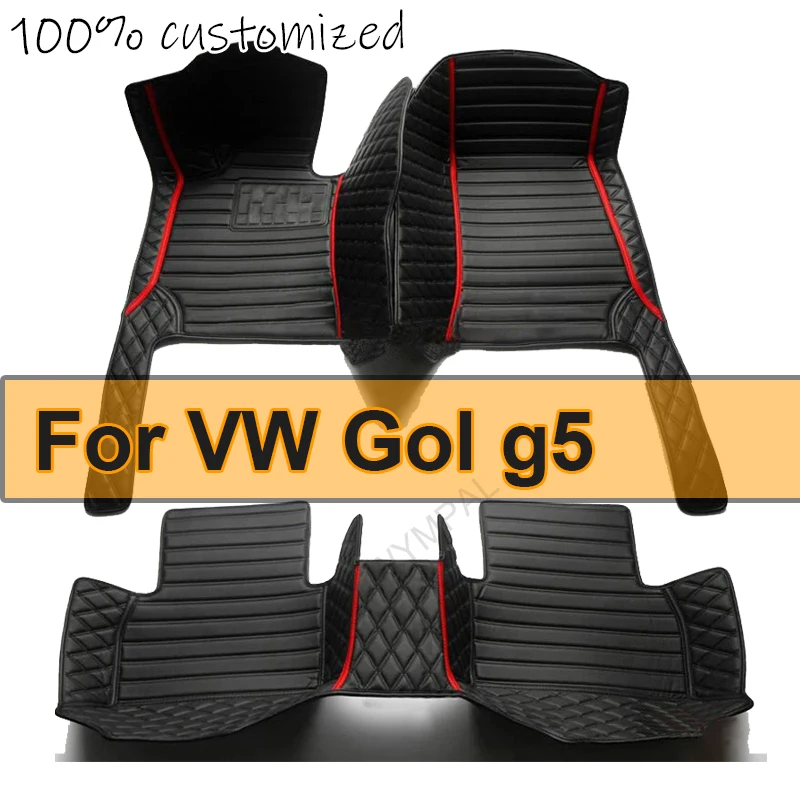 Customized Artificial Leather Car Floor Mat For VW Gol g5 2008 2009 2010 2011 2012 Protect Your Vehicle\'s Interior Accessory