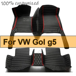 Customized Artificial Leather Car Floor Mat For VW Gol g5 2008 2009 2010 2011 2012 Protect Your Vehicle's Interior Accessory