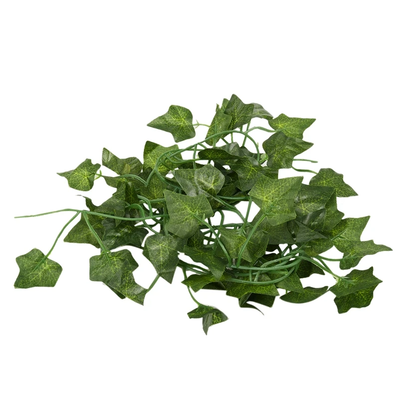 2M Long Artificial Plants Green Ivy Leaves Artificial Grape Vine Fake Parthenocissus Foliage Leaves Home