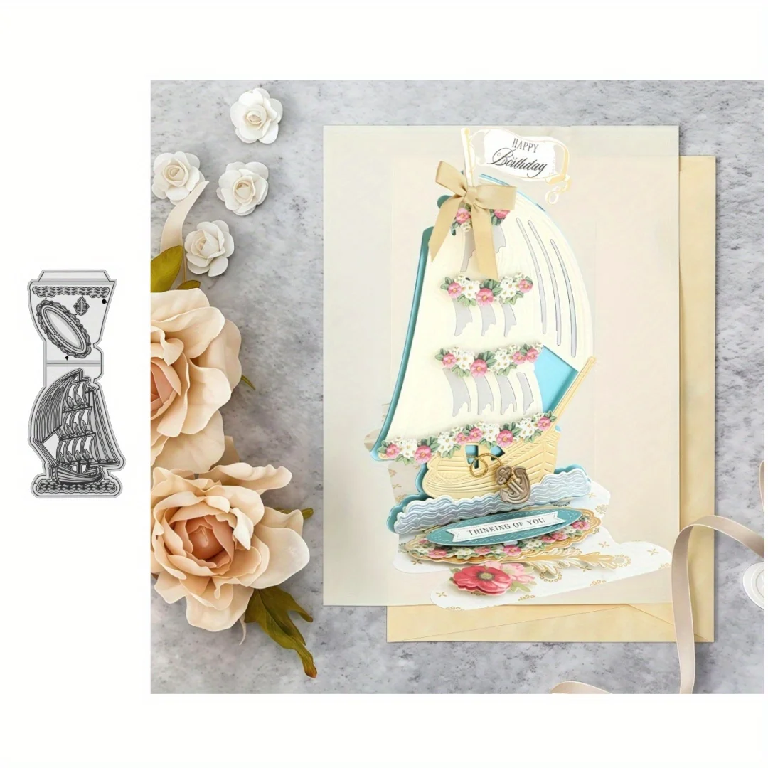 Neue Marine-Staffelei-Stanzform, geeignet für Hintergrunddekoration, Karten- und Grußkartenherstellung, Scrapbook-DIY, Bastelschöpfung