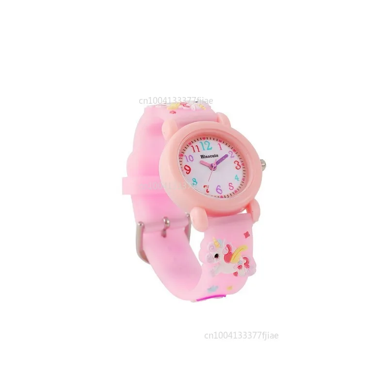 Reloj con luz de unicornio para estudiantes, cronógrafo de pulsera de Gel de sílice, colorido, creativo, a la moda, regalo para niños, novedad de 2024