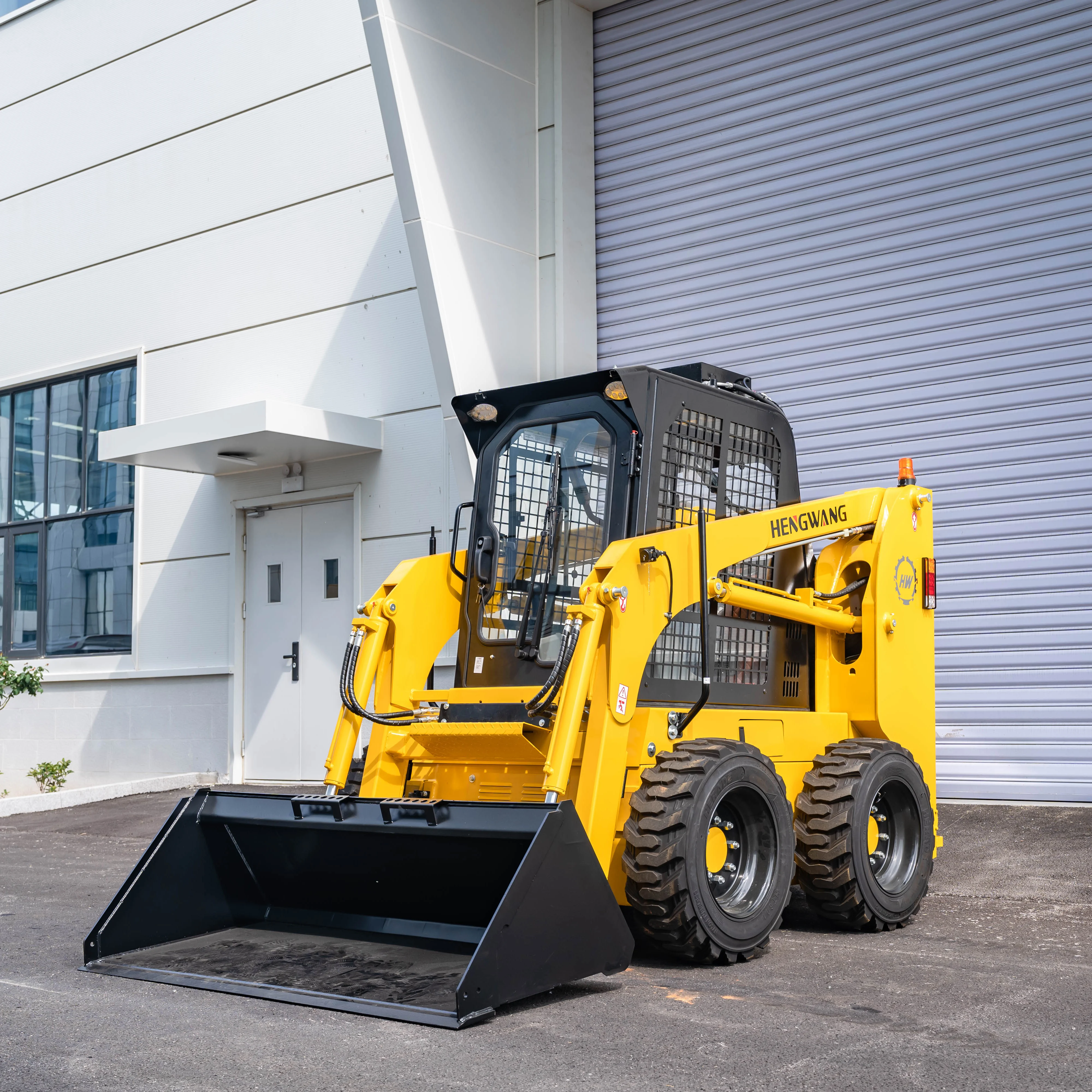 JC45 Mini Skid Steer Loader 1 ton 2 ton 3 ton Compact 4x4 Small Wheel Loader 700kg Rated Load for Construction Farm Landscaping