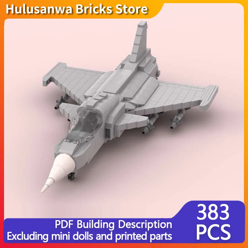 

JAS 39 Gripen Modern Military Fighter Jets Model MOC Building Bricks War Equipment Modular Technology Gifts Children Toys Suit